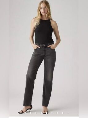 🖤 Levi's Premium 501 ‘90s Jeans Stitch School Black Size 29 x 30 100% Cotton